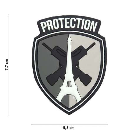 Patch 3D PVC Protection Gris