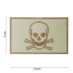 Patch 3D PVC Skull and Bones Sable