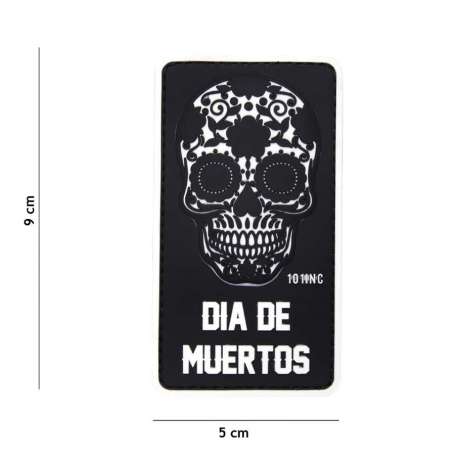 Patch 3D PVC Dia De Muertos Noir