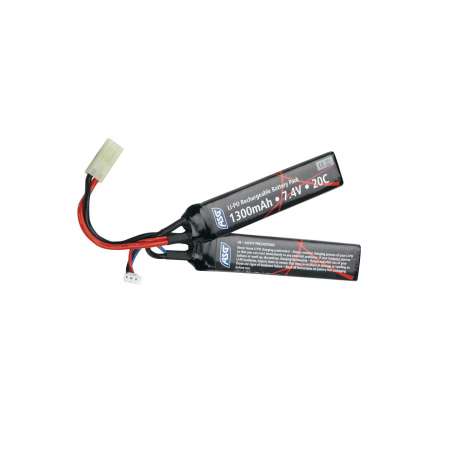 Batterie LiPo 7.4V 1300mAh 25C 2 Sticks ASG