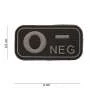 Patch 3D PVC O NEG Noir