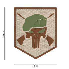 Patch 3D PVC Commando Punisher Coyote