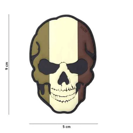 Patch 3D PVC Skull France Forêt