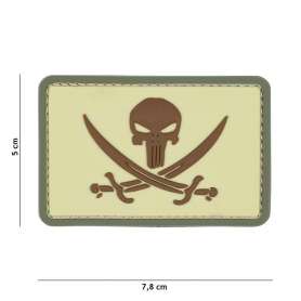 Patch 3D PVC Punisher Pirate Coyote