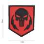 Patch 3D PVC Punisher Thunder Strokes Rouge