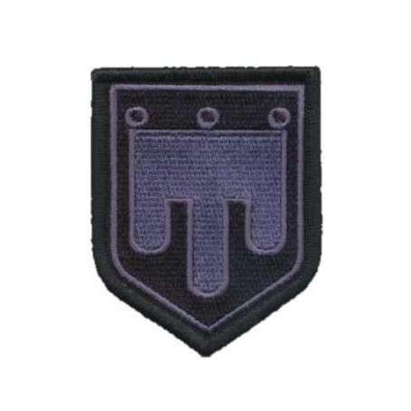 Écusson de Région Auvergne Brodé Basse Visibilité Noir