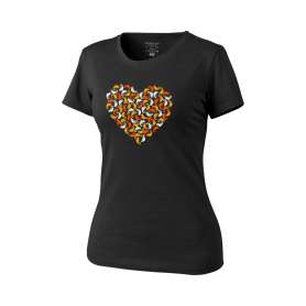 T-Shirt Women Chameleon Heart Noir Helikon-Tex (Photo non contractuelle)