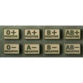 Set Patch 3D PVC Groupe Sanguin Désert Helikon-Tex
