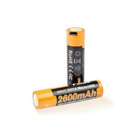 Fenix Batterie Rechargeable 18650 3.6V 2600mAh USB
