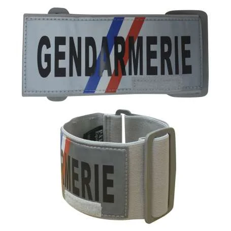 Brassard Gendarmerie Réfléchissant Gris Patrol Equipement