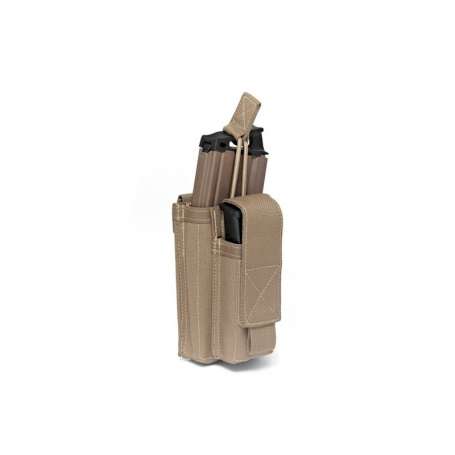 Porte-chargeurs Single MOLLE Open 5.56/9mm Coyote Tan Warrior Assault Systems