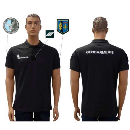 Polo Gendarmerie Cooldry Homme Noir Patrol Equipement