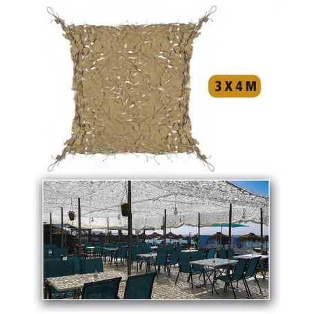Filet de Camouflage Shade Sail Broadleaf 3x4m Désert Camo Systems
