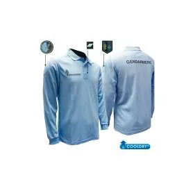 Polo Gendarmerie Cooldry Manches Longues Homme Bleu Patrol Equipement