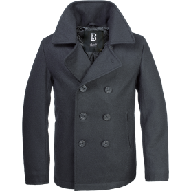Brandit Pea Coat Jacket Black