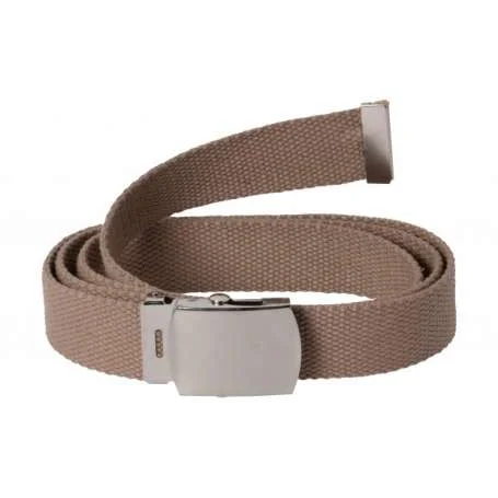 Ceinture toile Beige Boucle Métal Chrome CityGuard 2700