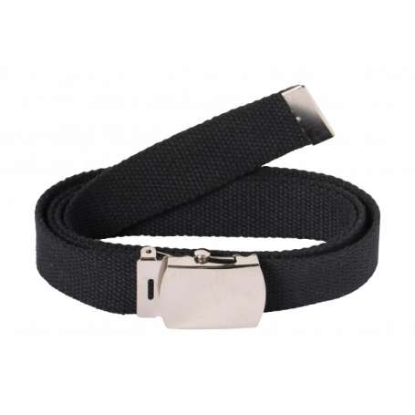 Ceinture toile Noir Boucle Métal Chrome CityGuard 2700