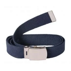 Ceinture toile Bleu Marine Boucle Métal Chrome CityGuard 2700