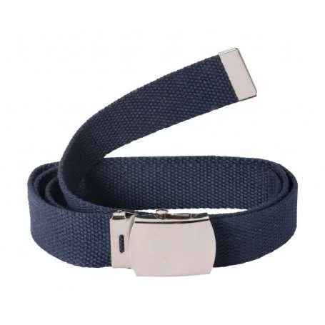 Ceinture toile Bleu Marine Boucle Métal Chrome CityGuard 2700