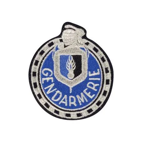 Écusson Brodé Gendarmerie Motard Argent DMB Products EDG201