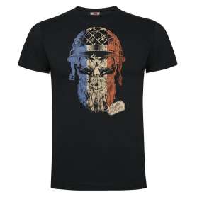 French Veteran T-Shirt Black Army Design