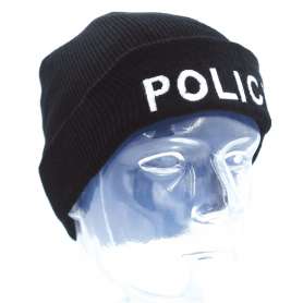 POLICE Thinsulate Cap Black Patrol Equipement