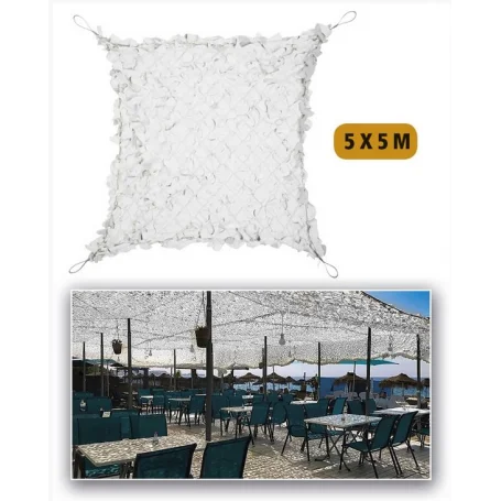 Filet Camouflage Shade Sail Broadleaf 5x5m Snow Camo Systems