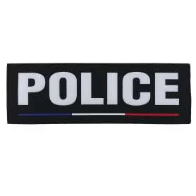 Bandeau d’identification souple PVC POLICE liseré BBR 28x10cm Patrol