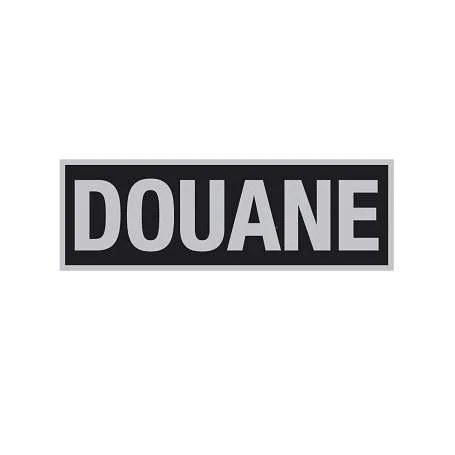 Bandeau d'Identification rétro-réfléchissant DOUANE Fond noir Patrol