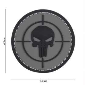 Patch PVC Cible Punisher Gris 101 Inc. MT3D-5343