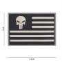 Patch PVC Punisher USA flag Gris/Noir 101 Inc. MT3D-5339