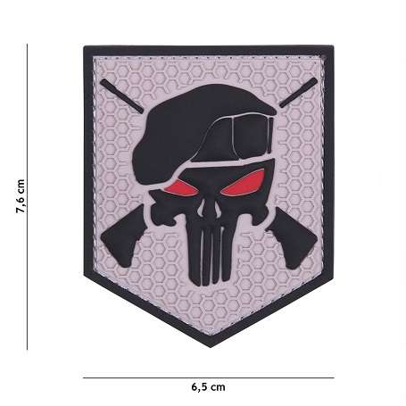 Patch PVC Commando PUNISHER Gris 101 Inc. MT3D-5331