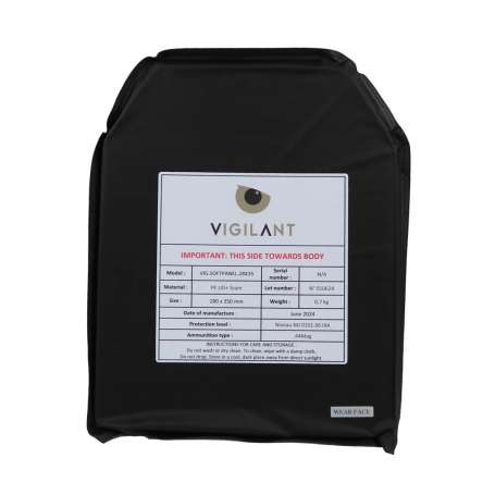 Plaque Balistique Souple NIJ IIIA 28x35 - Vigilant