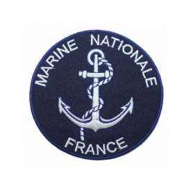 Écusson Marine Nationale France - Brodé & Thermocollant