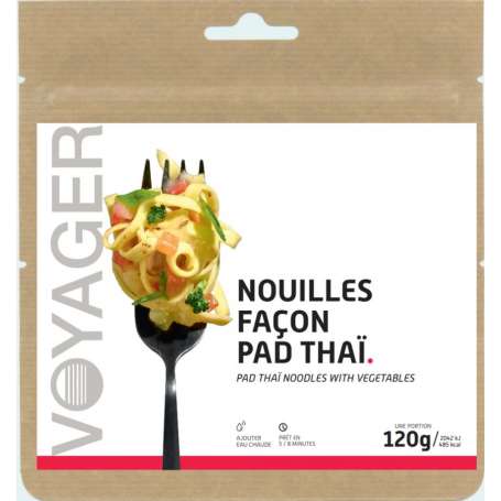 Nouilles aux légumes façon Pad Thaï lyophilisées 120g - Voyager 02058