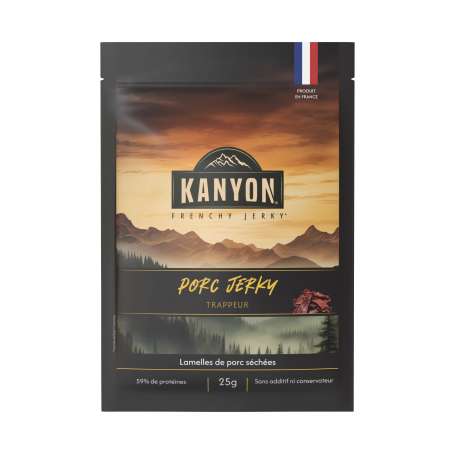 Kanyon JERKY Porc Séché Trappeur 25g