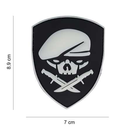 Patch 3D PVC US Special forces skull ranger glow - 101 Inc. 20039