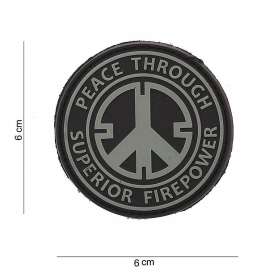 Patch 3D PVC Peace Superior Fire - 101 Inc. 12036