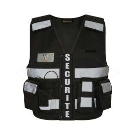Gilet Tactic THOR Sécurité Privée noir (décret 180723) - VVS