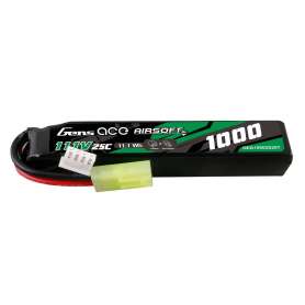 Batterie LiPo 11.1V 1000mAh 25C 1 Stick Mini Tamiya - Genspow GEA10003S25T