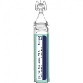 Flacons de chlorhexidine aqueuse stérile 0.5% Septimyl