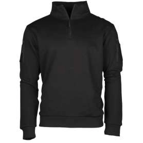 Sweatshirt Tactique Noir avec Zip Mil-Tec
