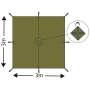 Bâche Tarp Extreme olive 3x3m MFH